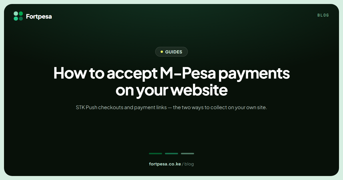 How to accept M-Pesa payments on your website